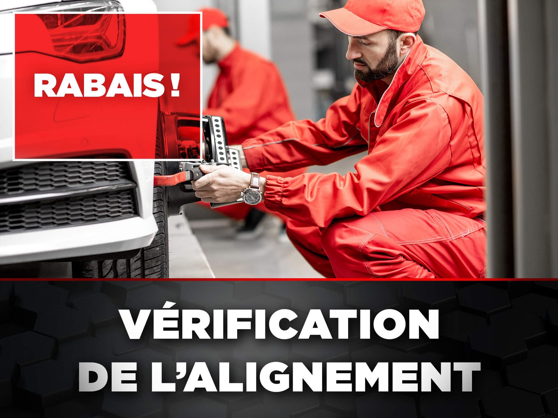 Vérification de l'alignement de la voiture