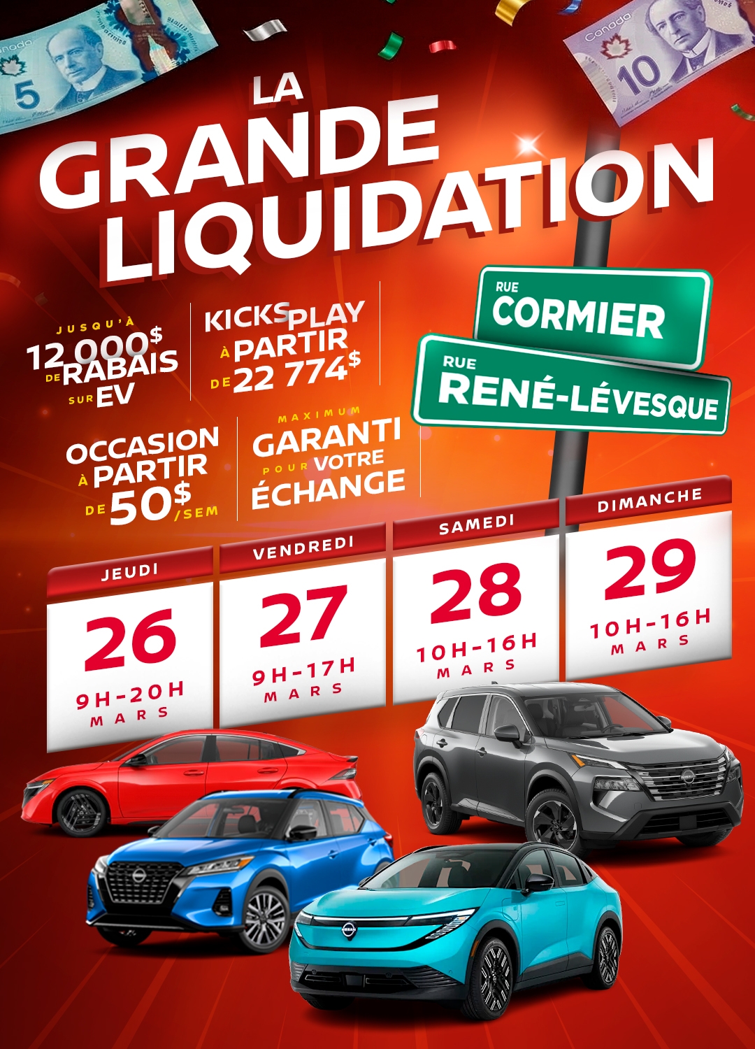 grande liquidation sous la tente nissan st-hyacinthe